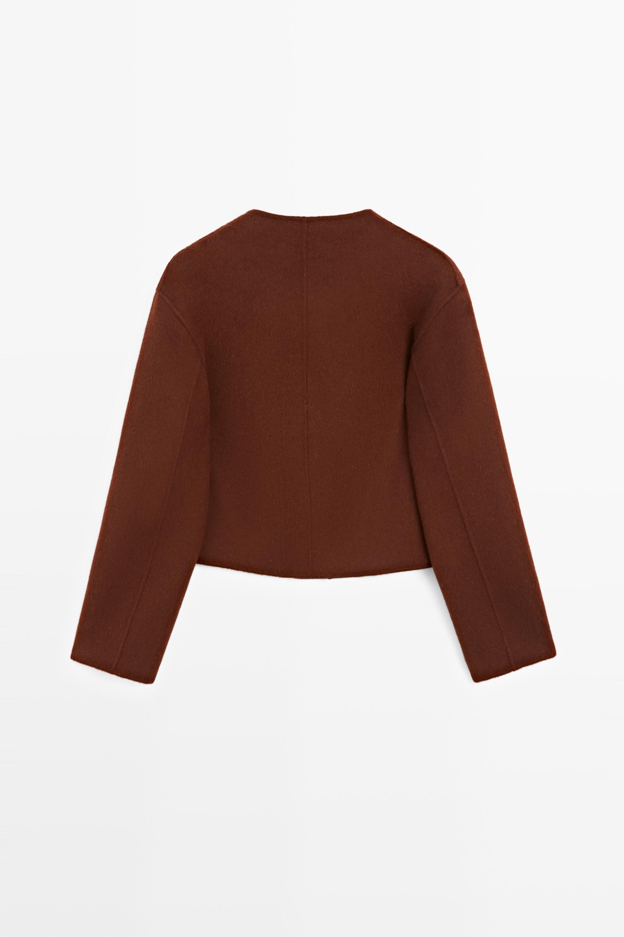 Button detail cape jacket